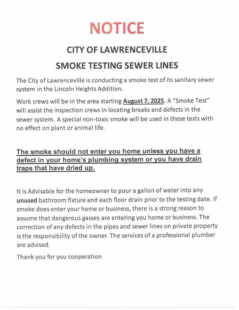 SMOKE TESTING SEWER LINES